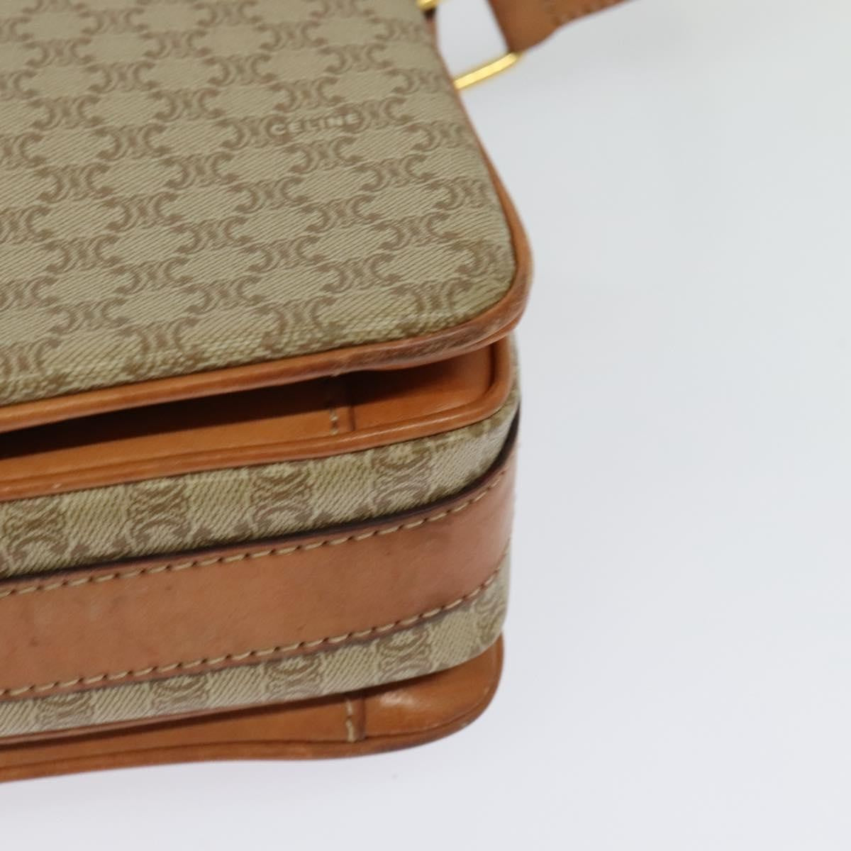 Celine Macadam Shoulder Bag PVC Leather, BEIGE, CANVAS, Shoulder bag