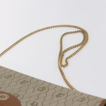 Christian Dior Vintage Honeycomb chain Canvas, BEIGE, CANVAS, Shoulder bag