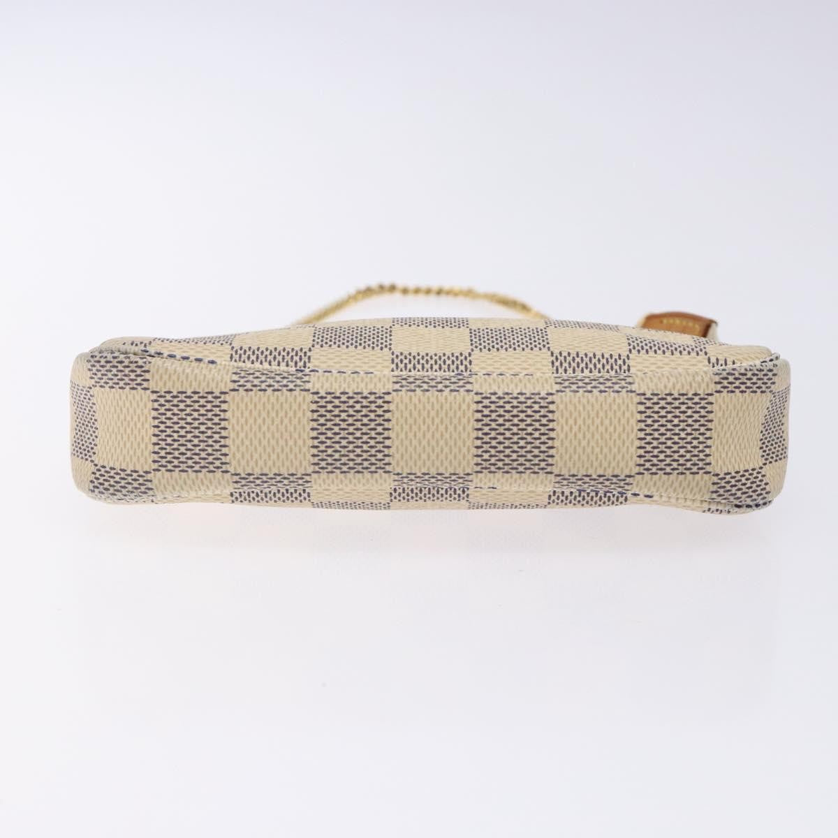 Louis Vuitton Pochette Accessoires Damier, WHITE, CANVAS, Clutche & pouche