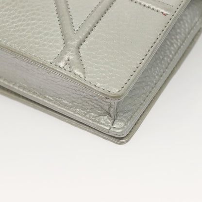 Christian Dior Diorama Wallet on Chain Leather, SILVER, LEATHER, Wallets