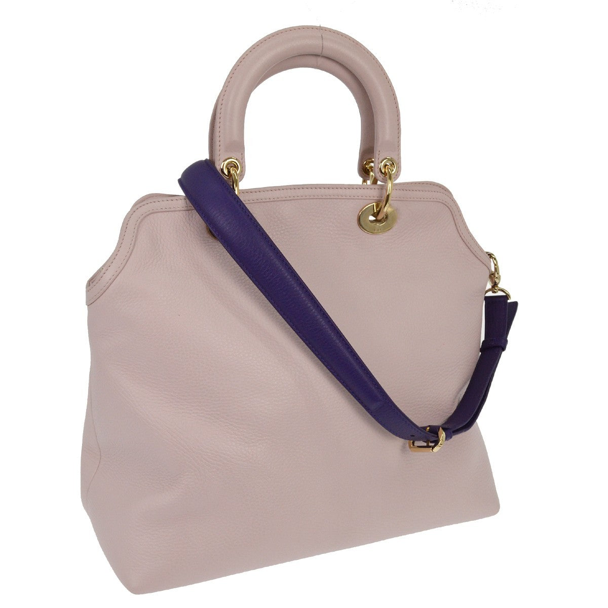 Christian Dior Granville Satchel Leather, PINK, CALFSKIN, Handbag