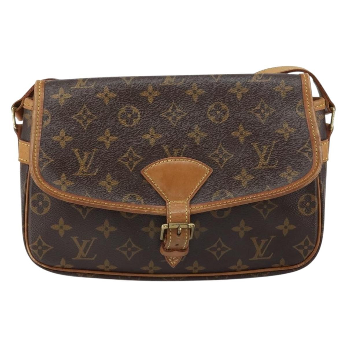 Louis Vuitton Sologne Handbag Monogram Canvas, BROWN, CANVAS, Shoulder bag