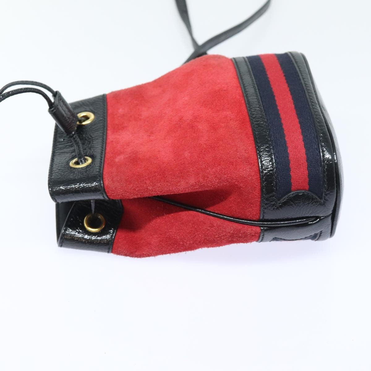 Gucci Ophidia Bucket Bag Suede, RED, SUEDE, Shoulder bag