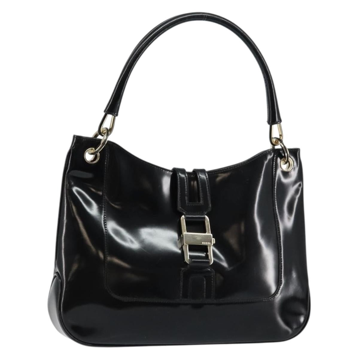 Gucci Jackie Bag Patent Leather, BLACK, PATENT_LEATHER, Shoulder bag