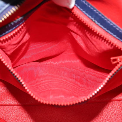 Celine Circle Logo Handbag Leather, BLUE, LEATHER, Handbag