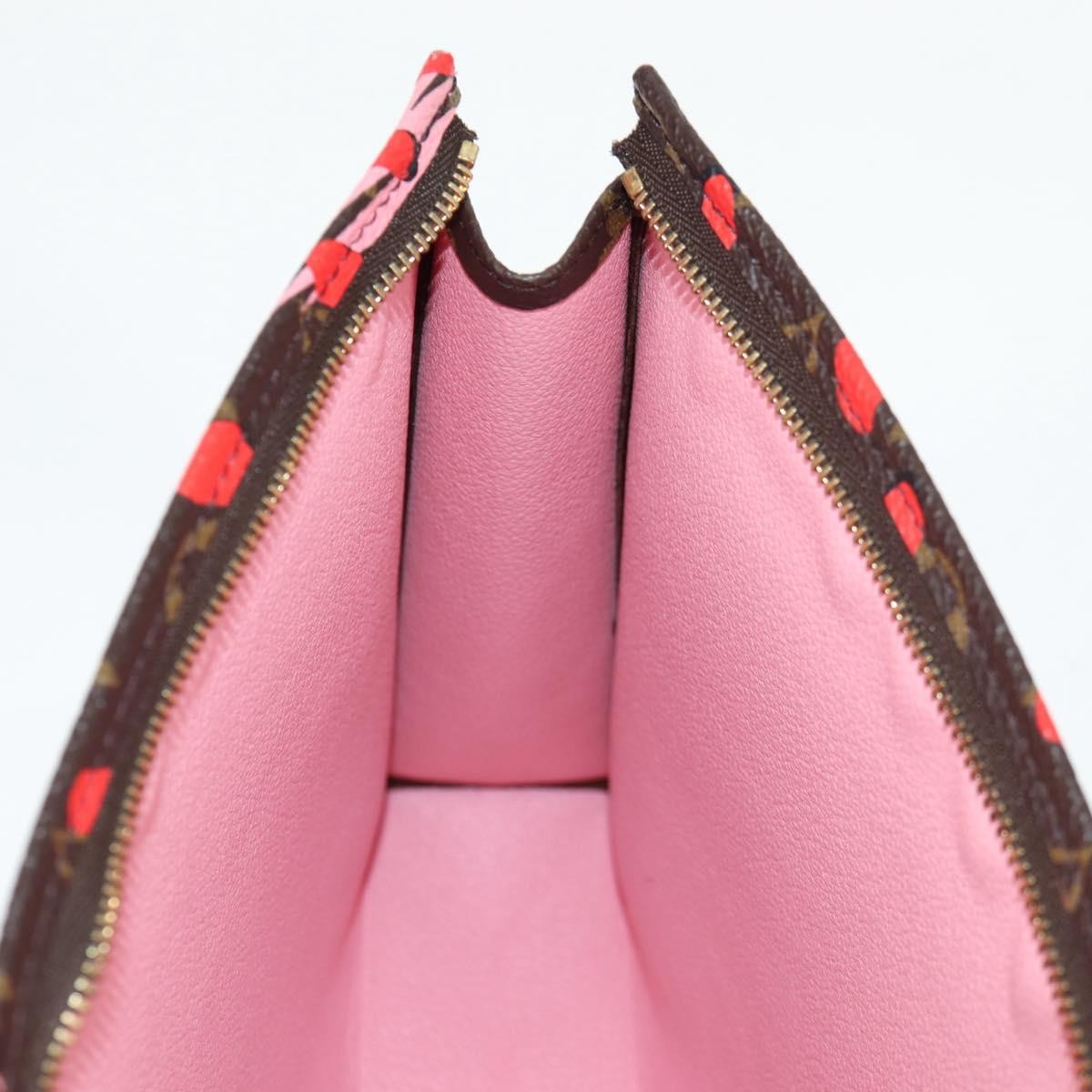 Louis Vuitton Toiletry Pouch Limited Edition Monogram Jungle Dots, BROWN, CANVAS, Toiletry Case