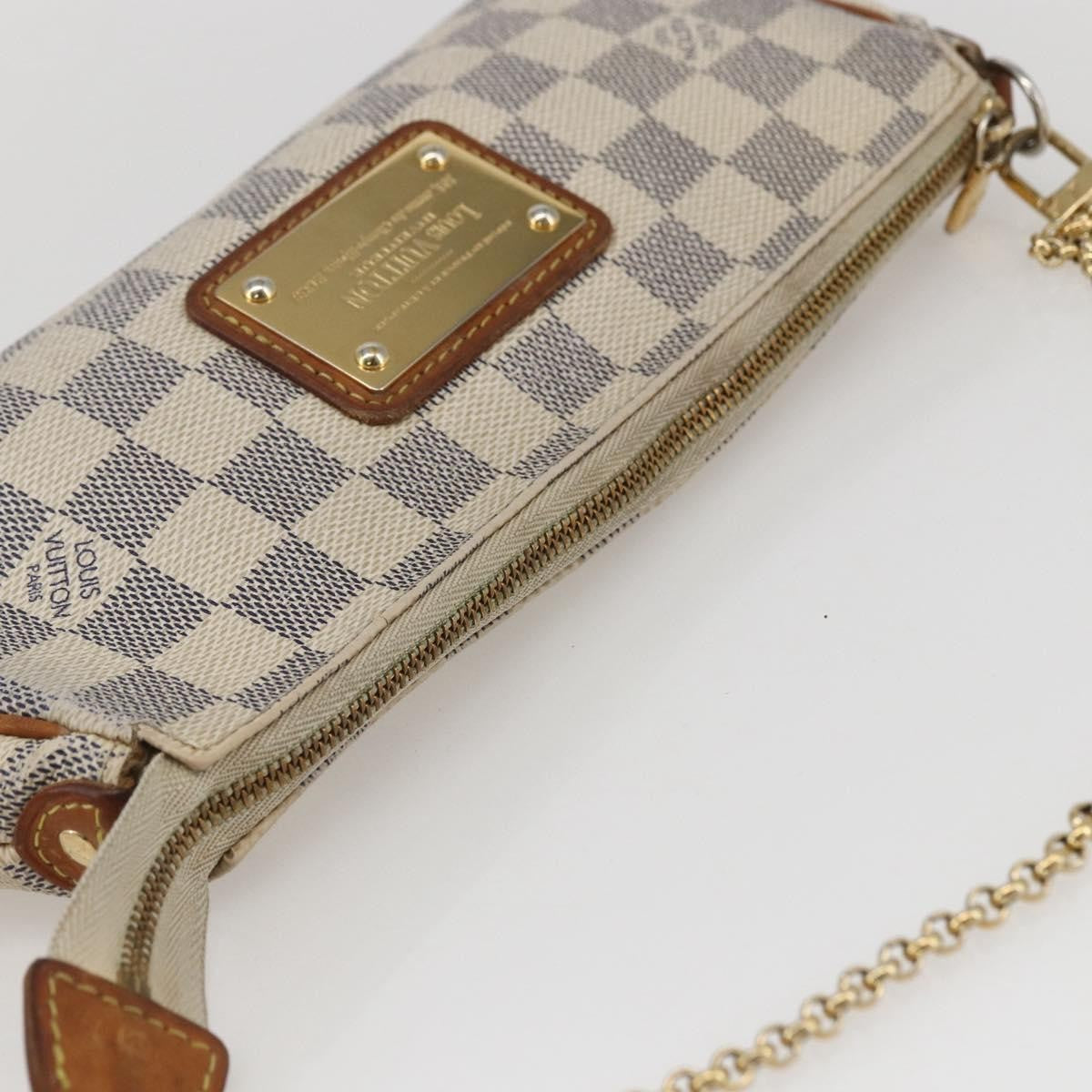 Louis Vuitton Eva Handbag Damier, WHITE, CANVAS, Shoulder bag