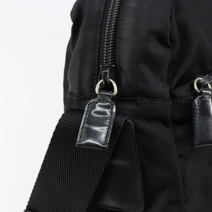 Prada Front Pocket Messenger Bag Tessuto, BLACK, NYLON, Shoulder bag
