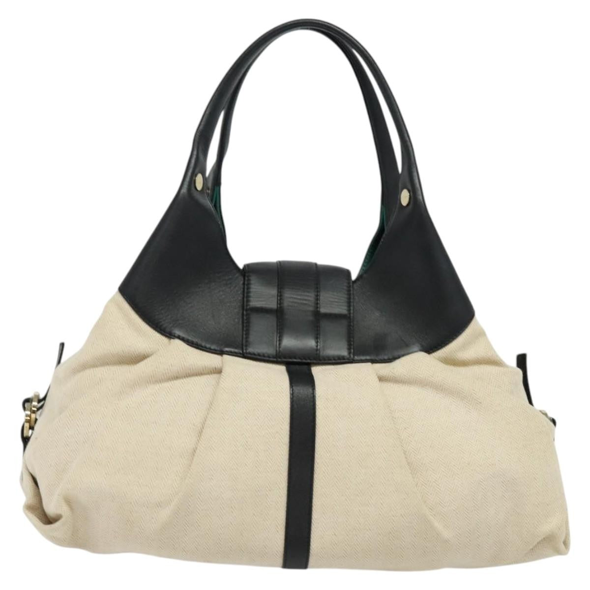 Bvlgari Chandra Hobo Canvas and Leather, BEIGE, CANVAS, Shoulder bag