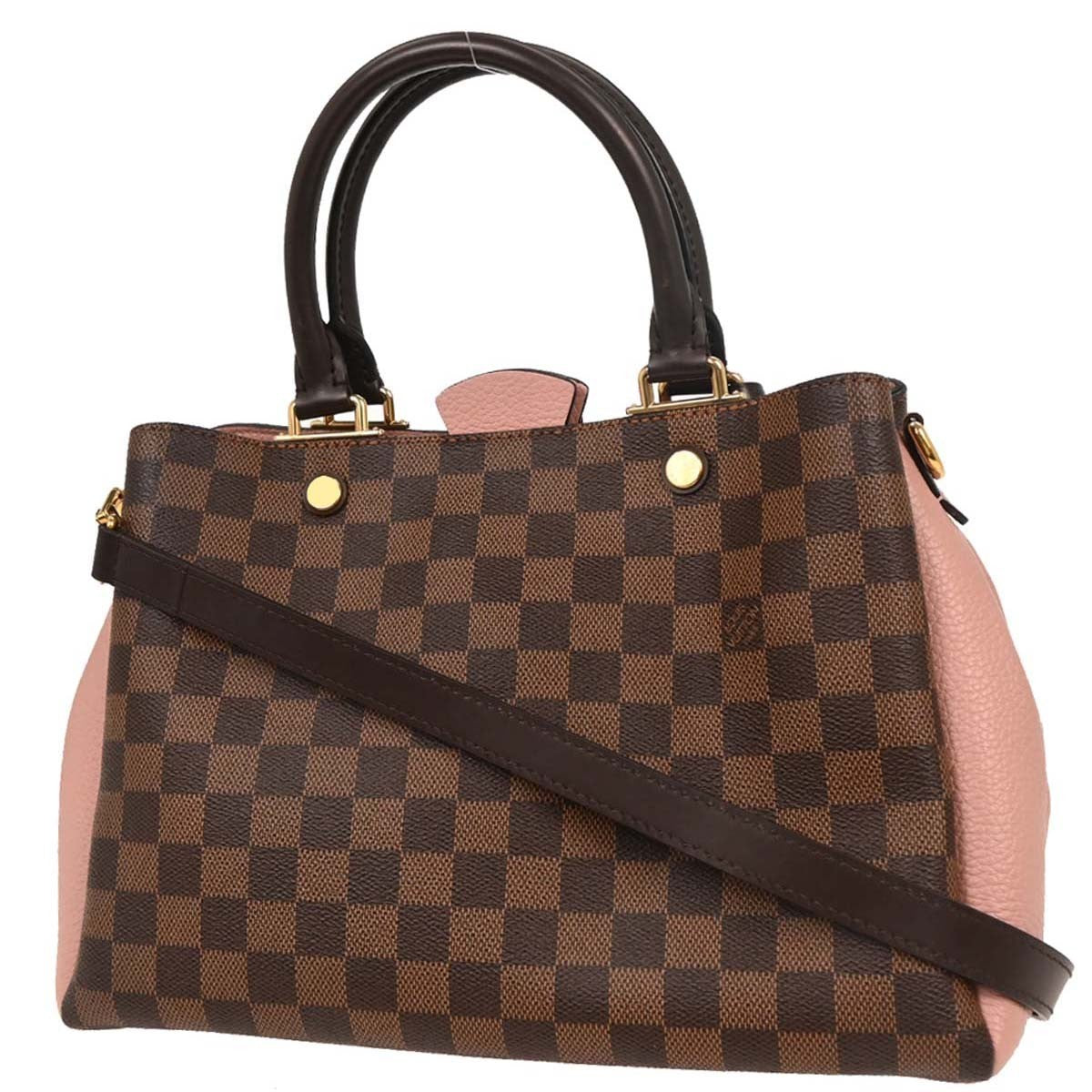 Louis Vuitton Brittany Handbag Damier, BROWN, CANVAS, Handbag