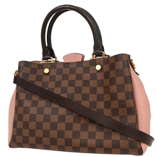 Louis Vuitton Brittany Handbag Damier, BROWN, CANVAS, Handbag