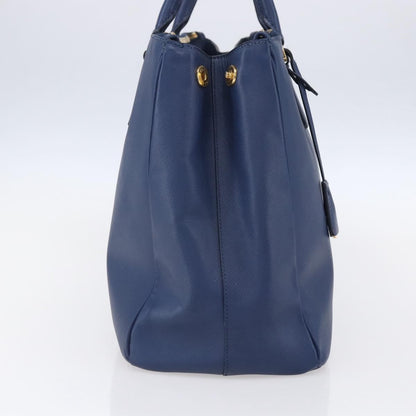 Prada Galleria Double Zip Tote Saffiano Leather, BLUE, LEATHER, Tote bag
