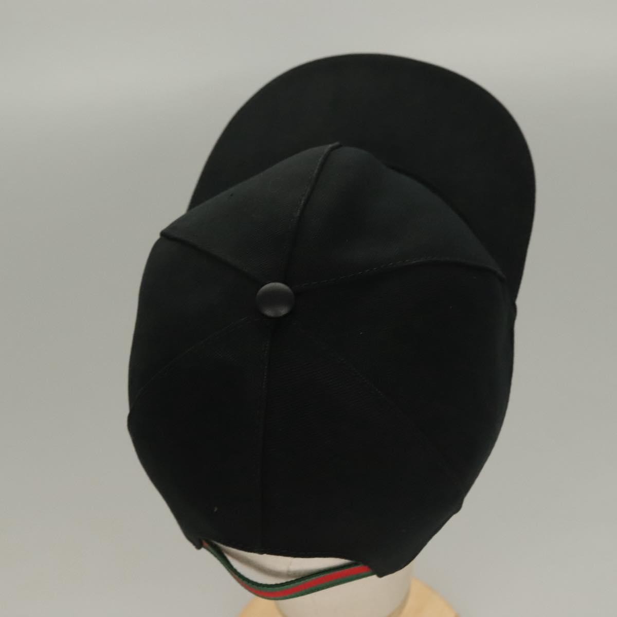 Gucci Web Baseball Hat GG Canvas, BLACK, CANVAS, Head accessory