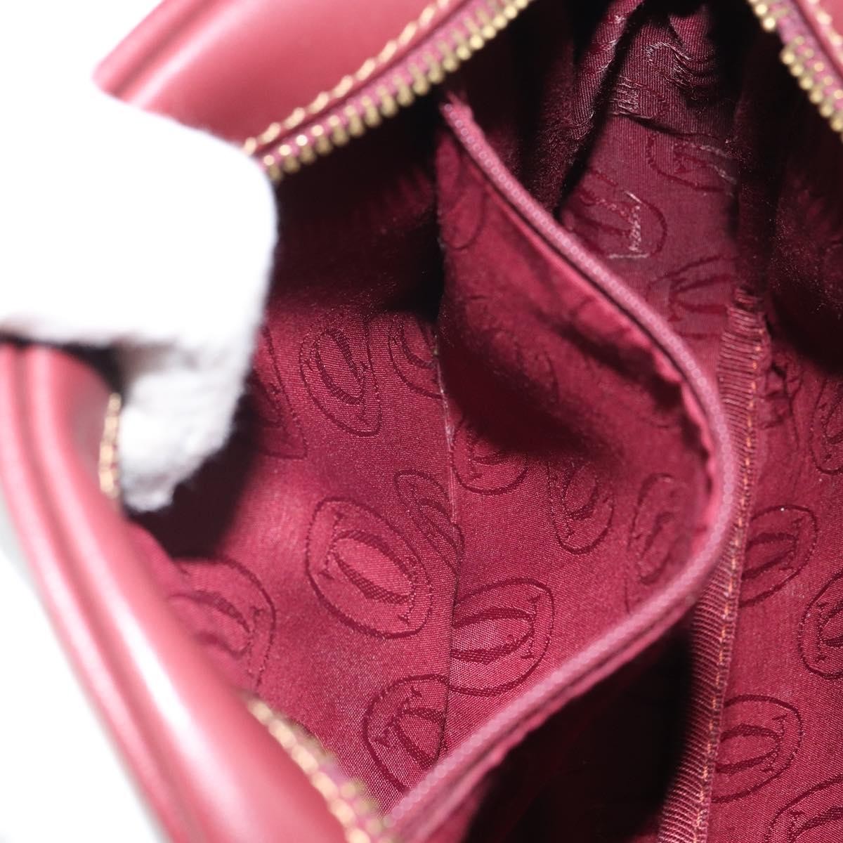 cartier Must de Cartier Shoulder Bag Leather, BURGUNDY, LEATHER, Shoulder bag