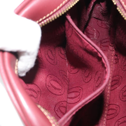 cartier Must de Cartier Shoulder Bag Leather, BURGUNDY, LEATHER, Shoulder bag