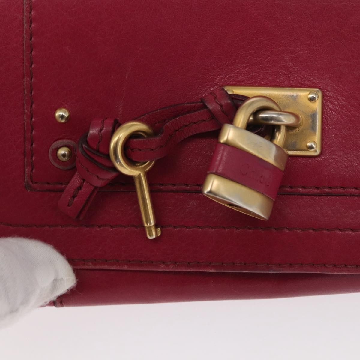 Chloe Paddington Wallet Leather, PINK, LEATHER, Wallets