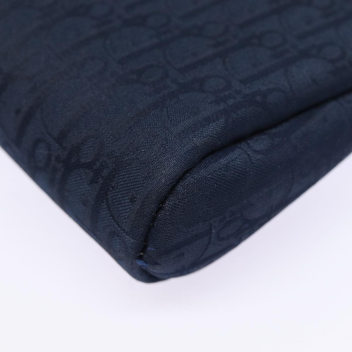 Christian Dior Vintage Trotter Pouch Diorissimo Canvas, NAVY, CANVAS, Clutche & pouche