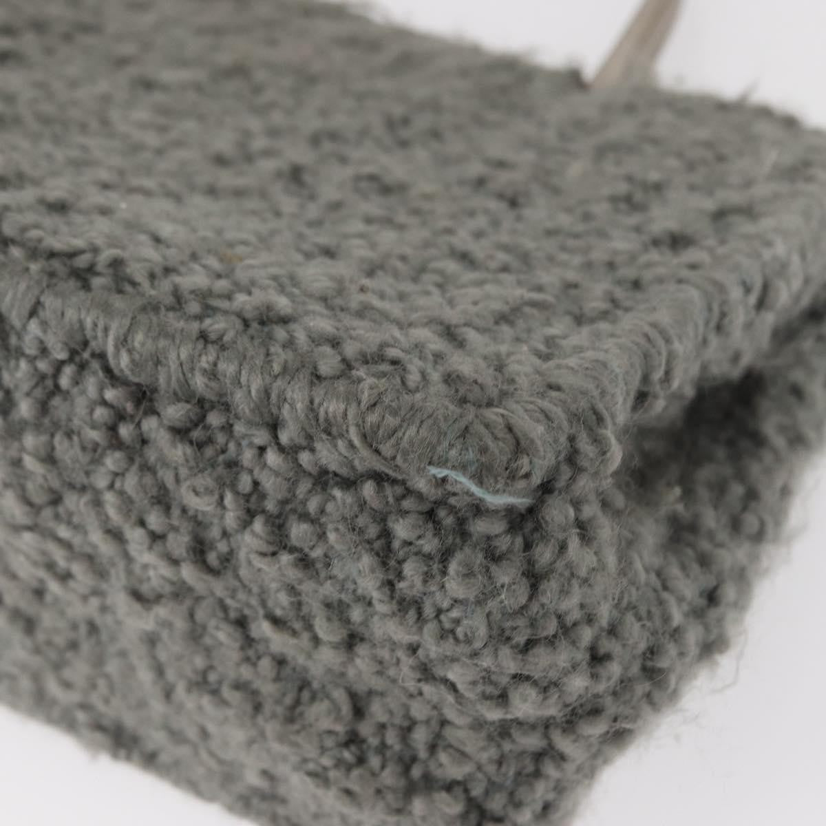 Salvatore Ferragamo Gancini handbag Wool, GRAY, WOOL, Handbag