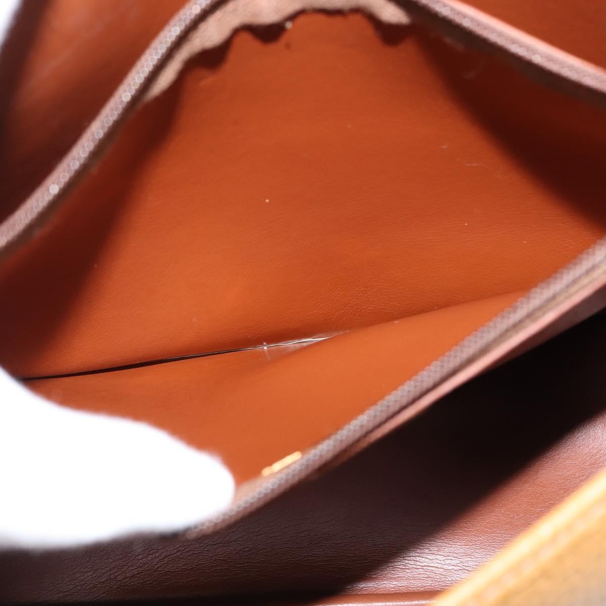 Christian Dior Vintage CD Logo Shoulder Bag Leather, BROWN, LEATHER, Shoulder bag