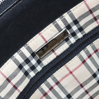 Burberry Handle Tote Leather, BLACK, LEATHER, Tote bag