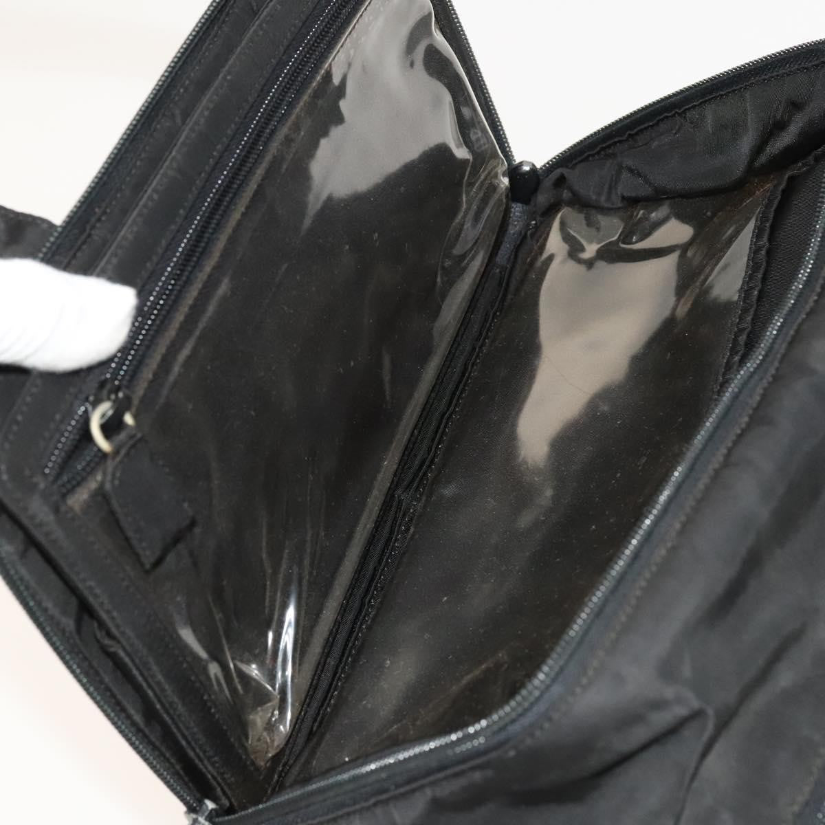 Prada Vintage Zip Handbag Tessuto, BLACK, NYLON, Handbag