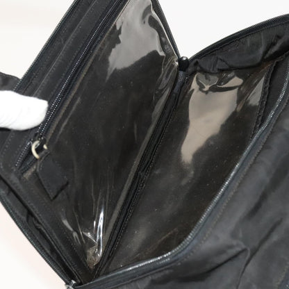Prada Vintage Zip Handbag Tessuto, BLACK, NYLON, Handbag