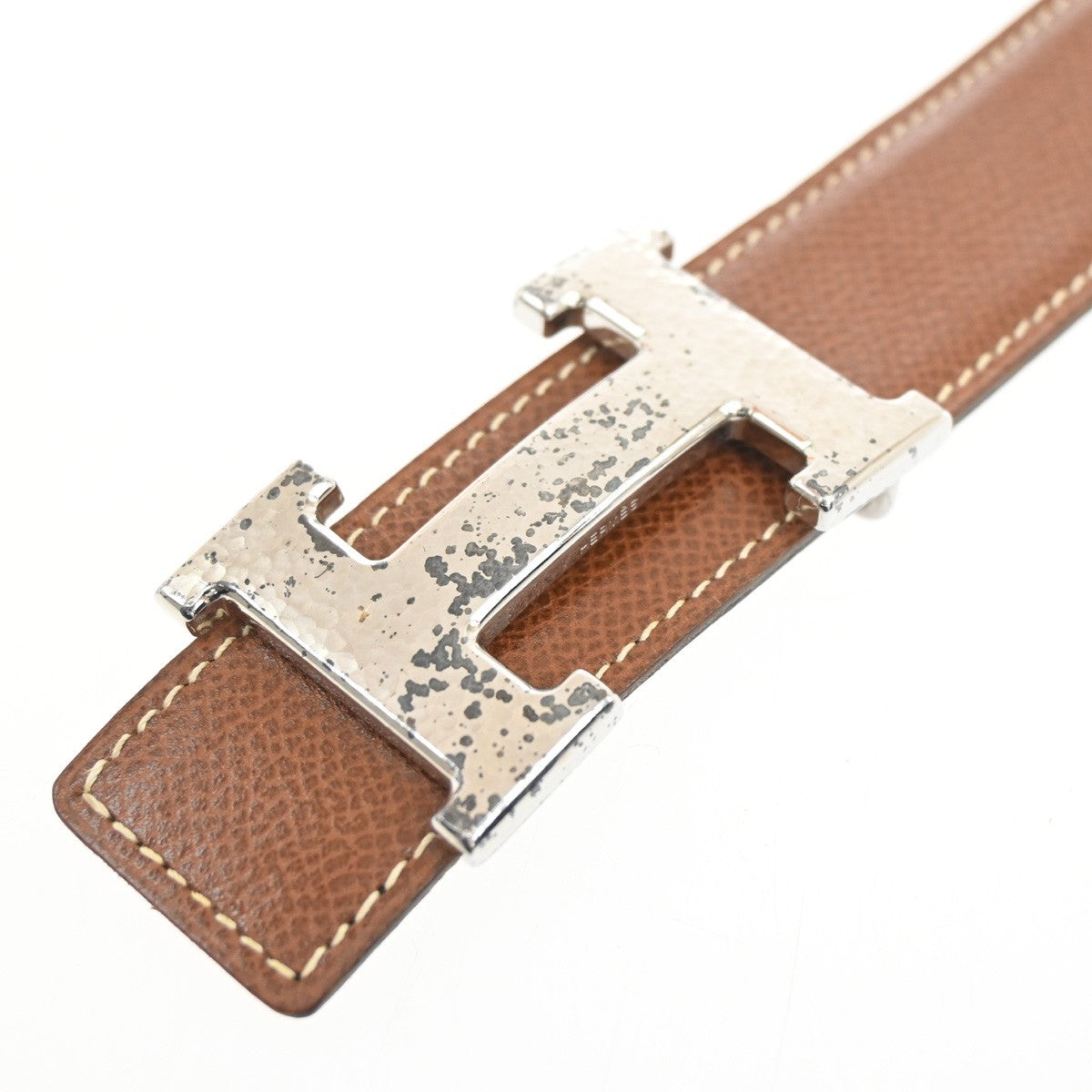Hermes Constance Reversible Belt Leather, BLACK, LEATHER, Belts