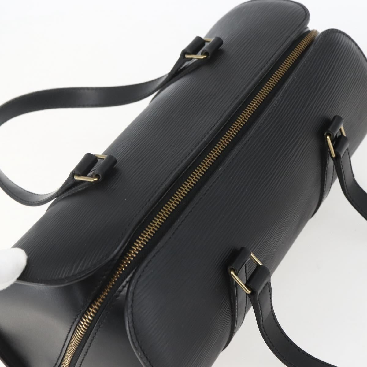 Louis Vuitton Soufflot Handbag Epi Leather, BLACK, LEATHER, Handbag