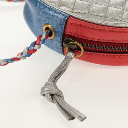 Gucci Trapuntata Camera Shoulder Bag Lambskin, BLUE, LEATHER, Shoulder bag