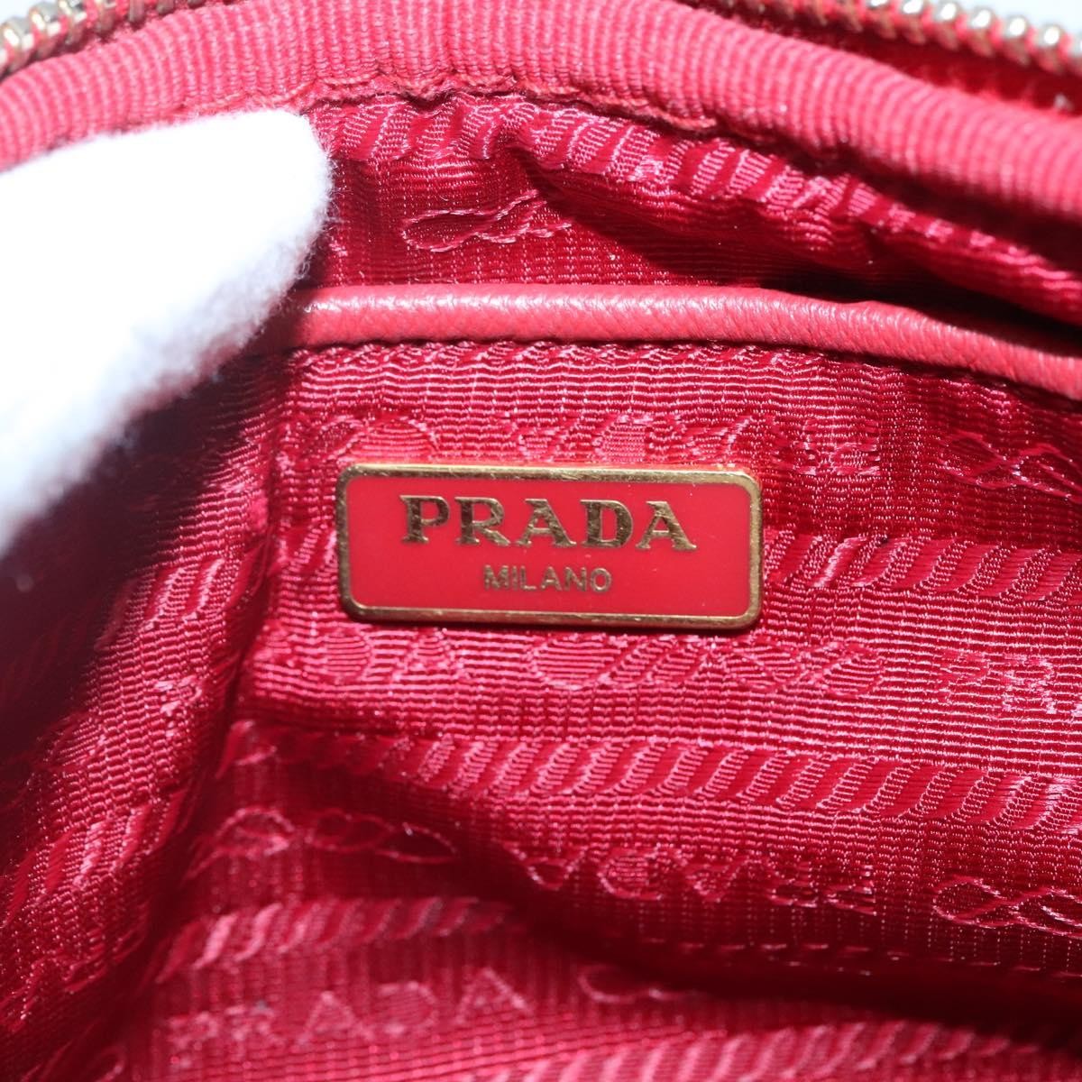 Prada Double Zip Shoulder Bag Nylon, RED, NYLON, Shoulder bag