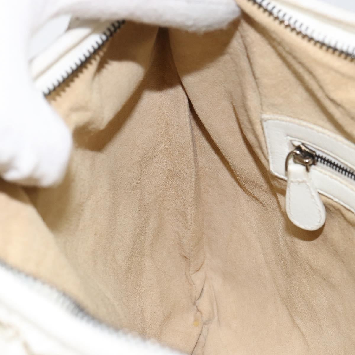 Bottega Veneta Veneta Hobo Perforated Intrecciato Nappa, WHITE, LEATHER, Handbag