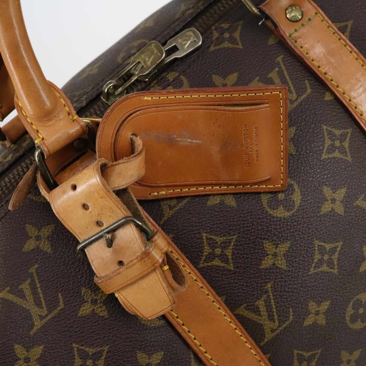 Louis Vuitton Keepall Bag Monogram Canvas, BROWN, CANVAS, Travel bag