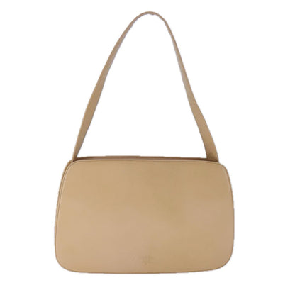 Prada Vintage Shoulder Bag Leather, BEIGE, LEATHER, Shoulder bag