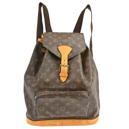 Louis Vuitton Vintage Montsouris Backpack Monogram Canvas, Brown, Canvas, Backpack