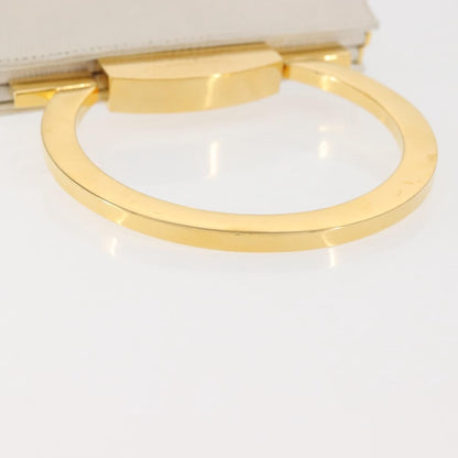 Salvatore Ferragamo Gancini mini handbag Leather, WHITE, LEATHER, Handbag