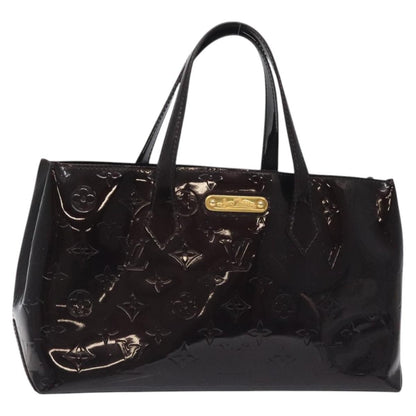 Louis Vuitton Wilshire Handbag Monogram Vernis, BURGUNDY, PATENT_LEATHER, Handbag
