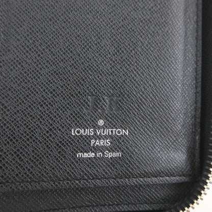 Louis Vuitton Zippy wallet vertical Taïga, BLACK, LEATHER, Wallets