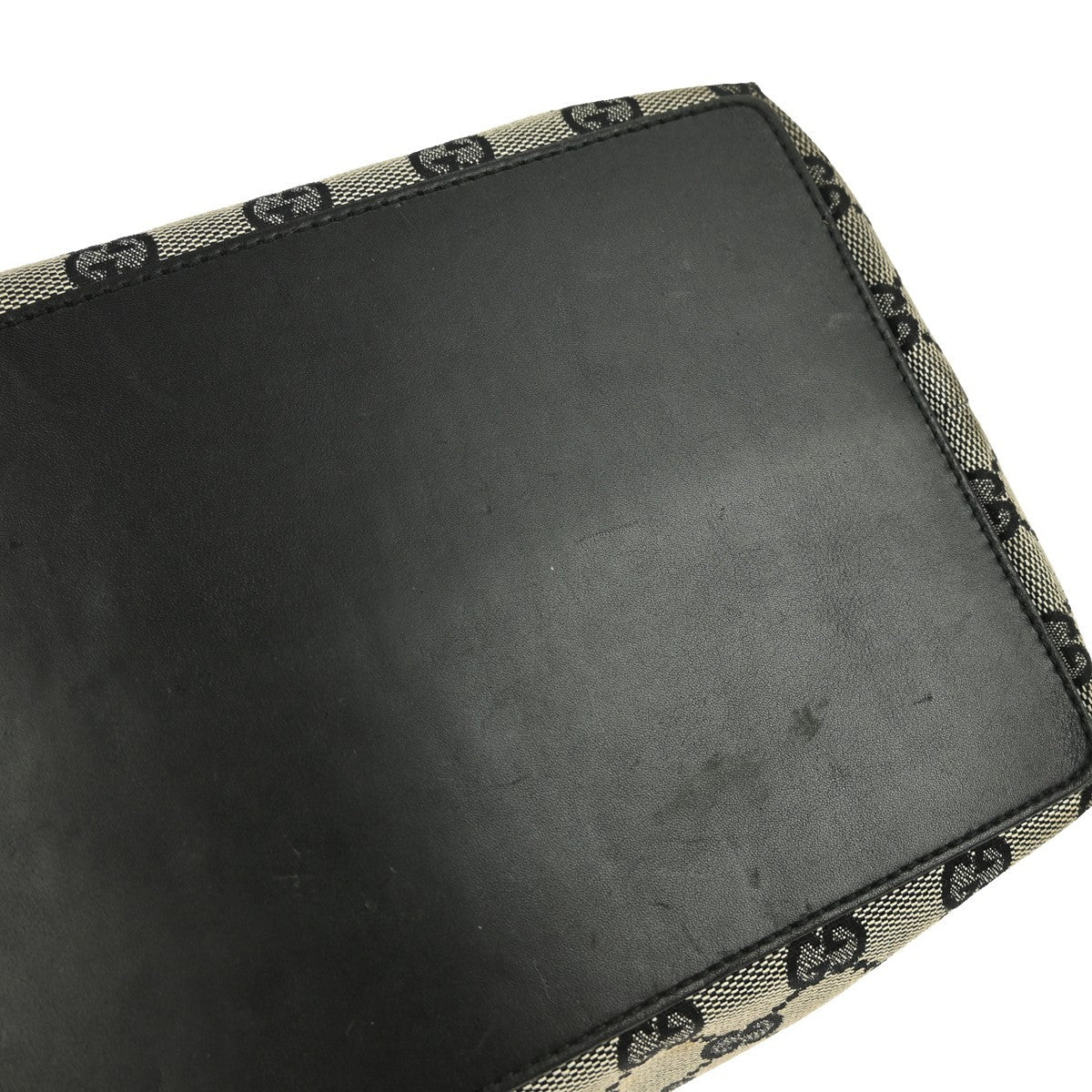 Gucci Vintage Bucket Shopping Tote GG Canvas, BLACK, CANVAS, Tote bag