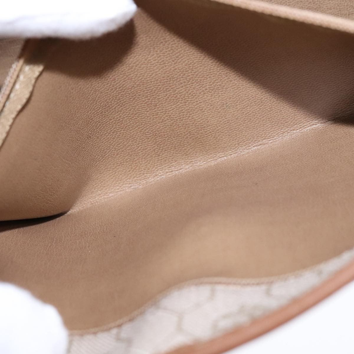 Christian Dior Vintage Honeycomb chain Canvas, BEIGE, CANVAS, Shoulder bag