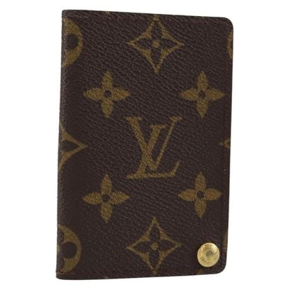 Louis Vuitton Porte Cartes Pression Card Case Monogram Canvas, BROWN, CANVAS, Card Holders