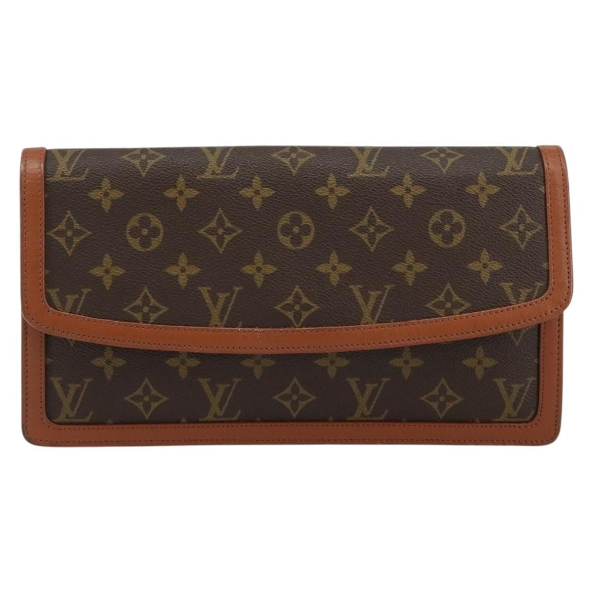 Louis Vuitton Dame Pochette Monogram Canvas, BROWN, CANVAS, Clutche & pouche