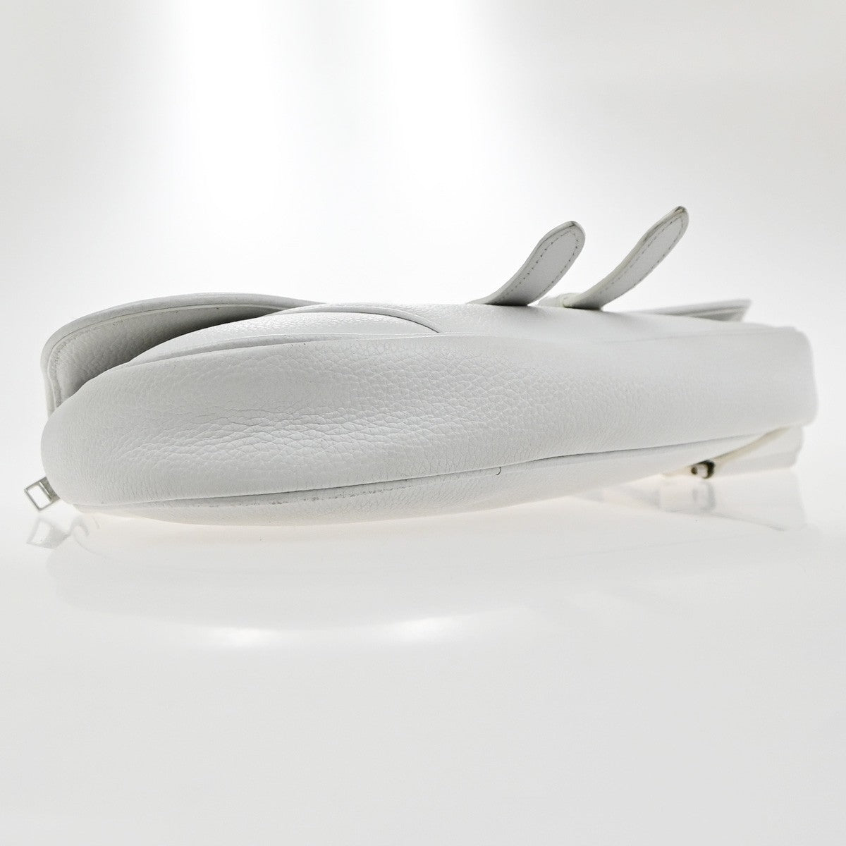 Christian Dior Saddle Crossbody Bag Leather, WHITE, LEATHER, Shoulder bag