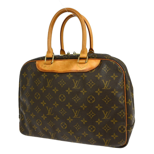 Louis Vuitton Deauville Handbag Monogram Canvas, BROWN, CANVAS, Handbag