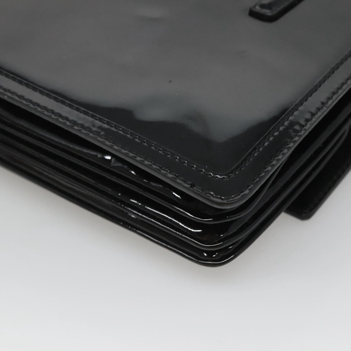 Salvatore Ferragamo Gancini handbag Patent leather, BLACK, PATENT_LEATHER, Handbag