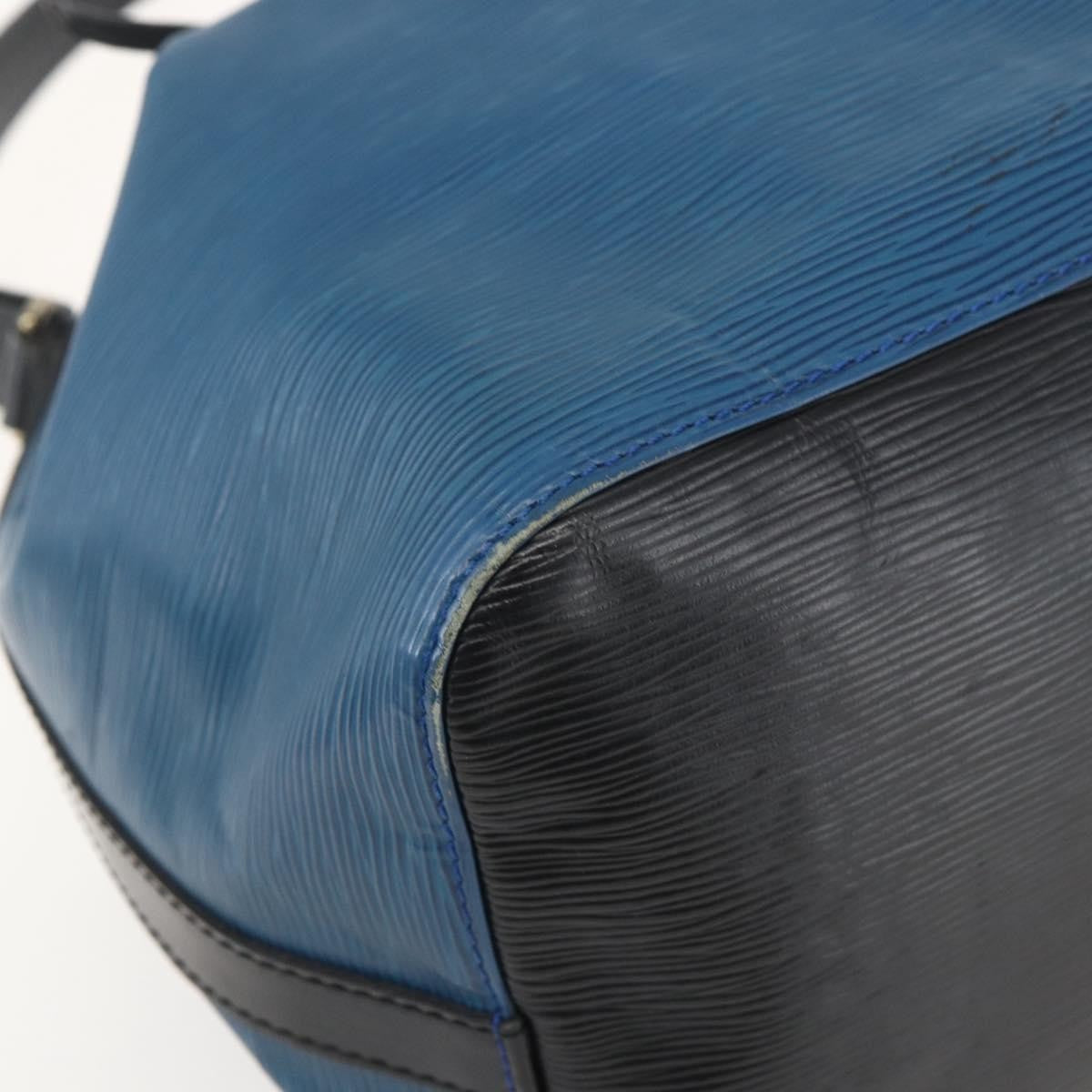 Louis Vuitton Bicolor Petit Noe Handbag Epi Leather, BLUE, LEATHER, Shoulder bag