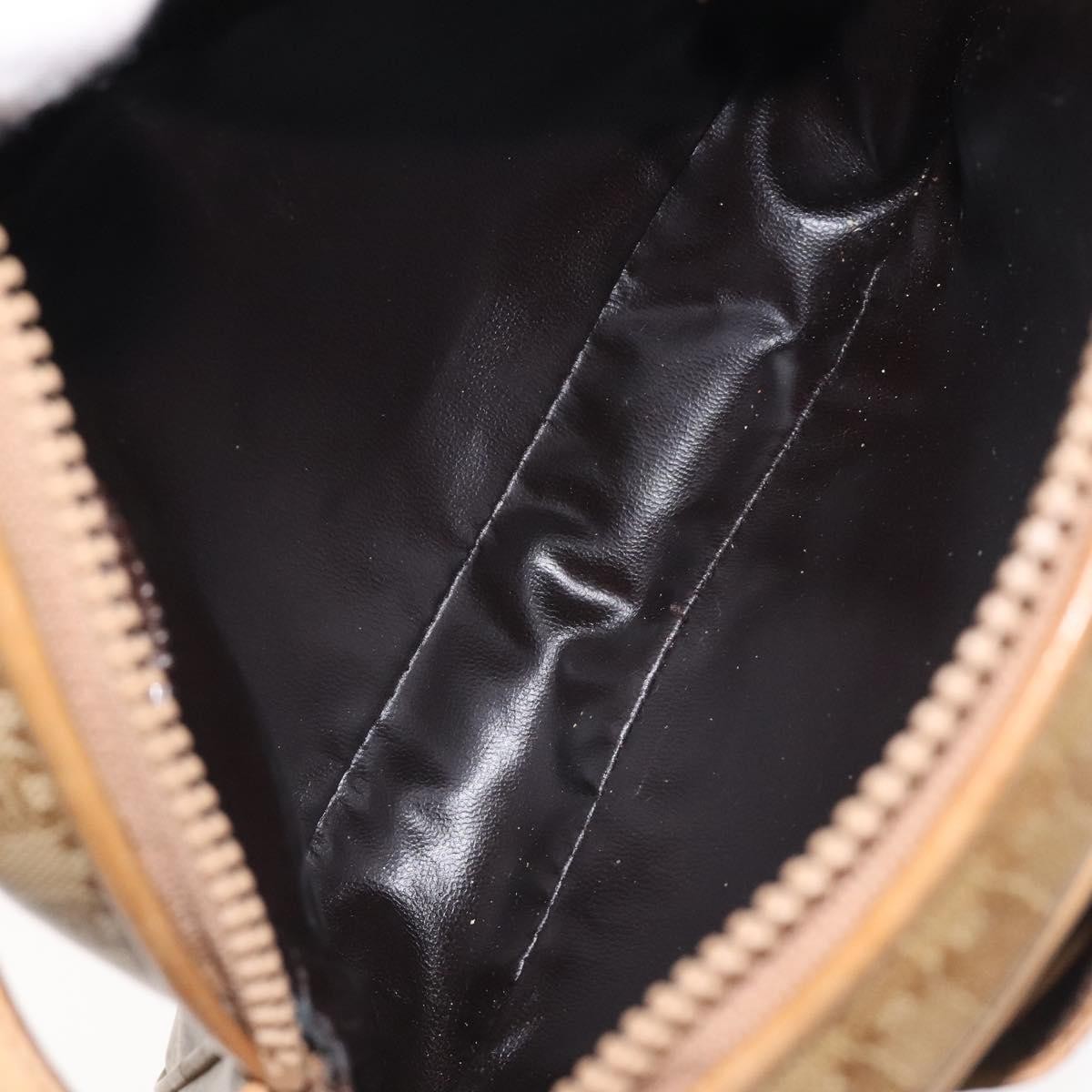 Celine Vintage Macadam Shoulder Bag Macadam Canva  Vinyl, BEIGE, PVC, Shoulder bag