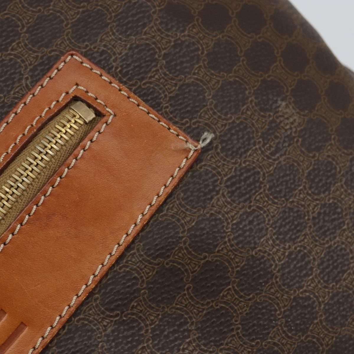 Celine Vintage Macadam Tote bag Canvas, BROWN, CANVAS, Tote bag