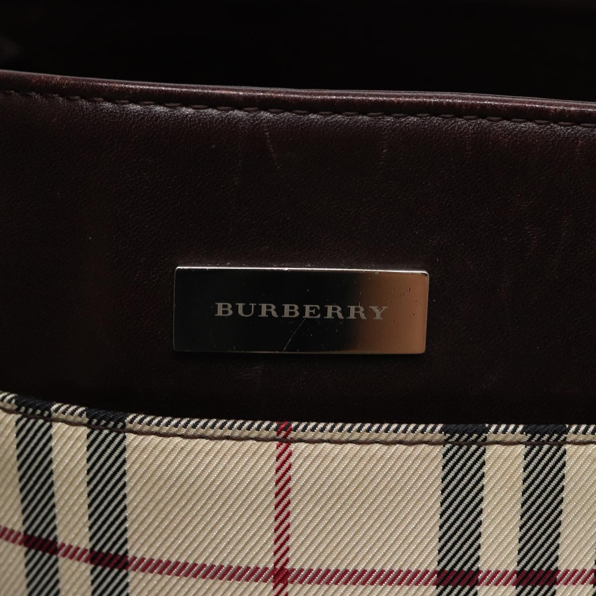 Burberry Nova Check Tote Canvas and Leather, BEIGE, CANVAS, Tote bag