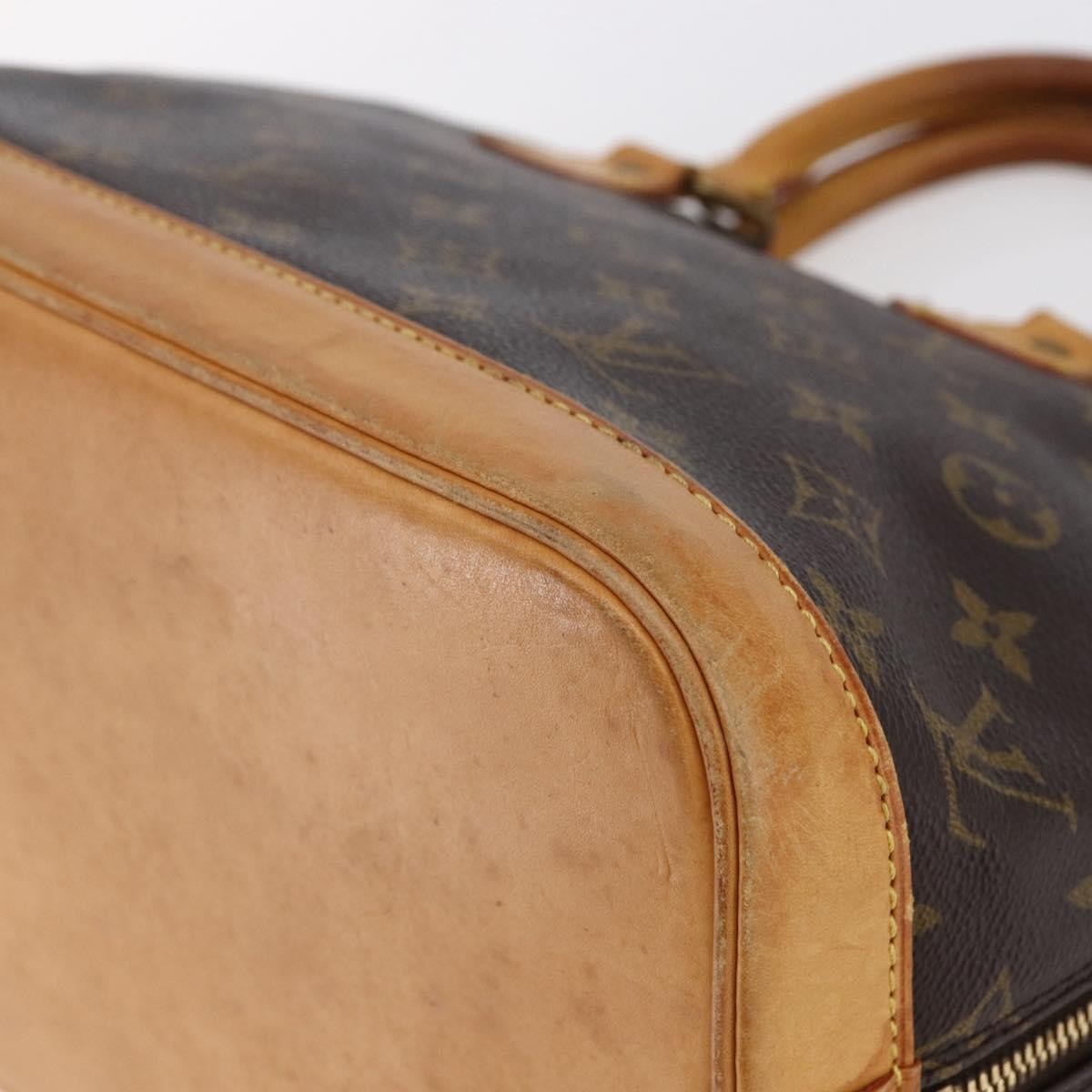 Louis Vuitton Alma Handbag Monogram Canvas, BROWN, CANVAS, Handbag