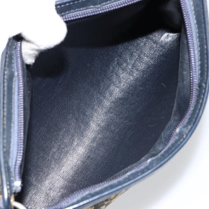 Christian Dior Vintage Trotter Shoulder Bag Canvas, NAVY, CANVAS, Shoulder bag